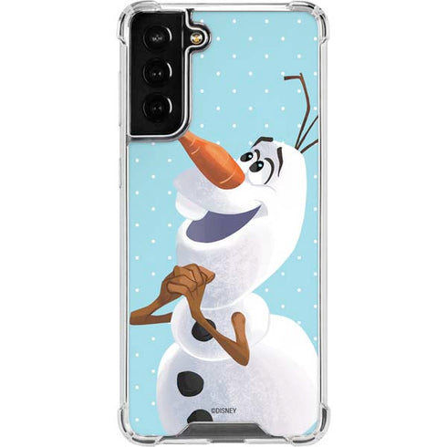 Disney Frozen Olaf Polka Dots Galaxy S21 FE Clear Case